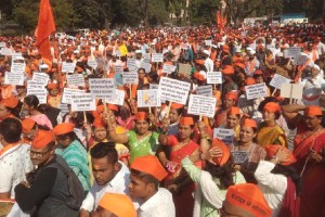 a silent march was held behalf hindu organizations for anti love jihad act in nashik