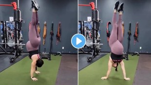 pregnant woman doing exercise video