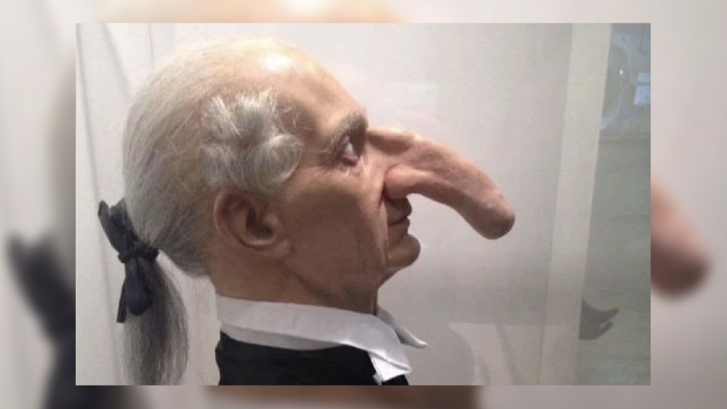 The photo of the person with the longest nose went viral