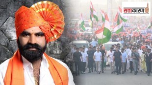 Nationalist Congress Party workers who participated in Bharat Jodo Yatra in Hingoli, criticized MLA Santosh Bangar