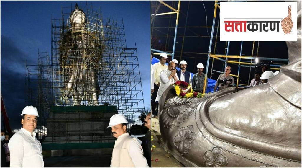 The mammoth statue is being interpreted as an attempt by the BJP to woo the Vokkaligas