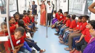 350 students from remote tribal areas enjoyed trip in nagpur metro