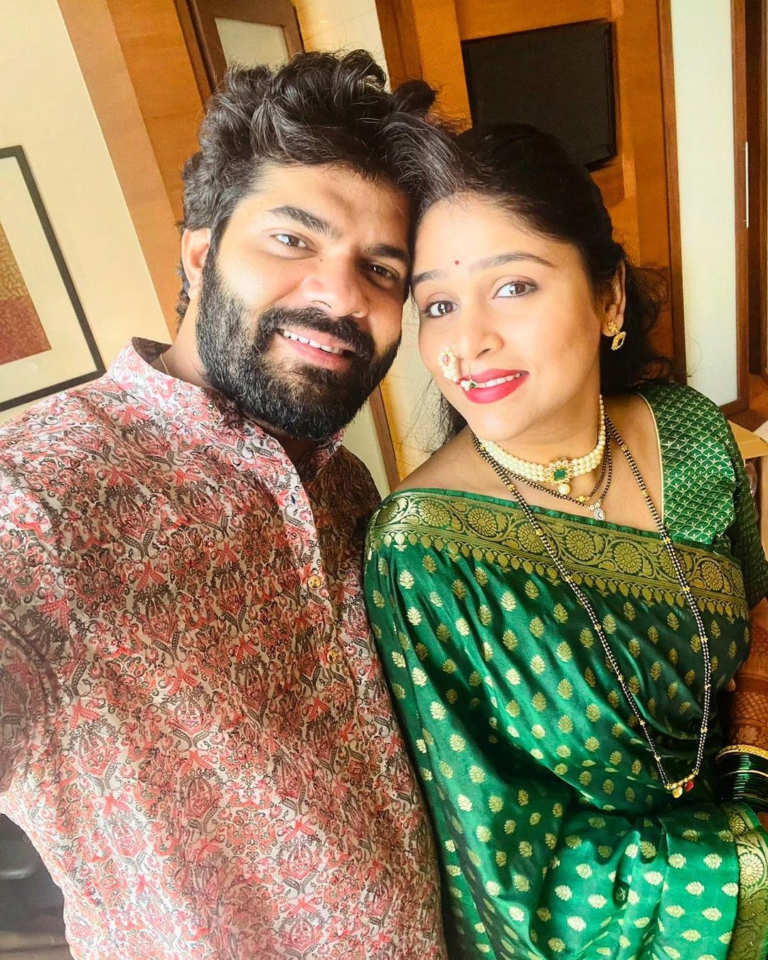 Akshaya Deodhar-Hardeek Joshi wedding mangalsutra 3