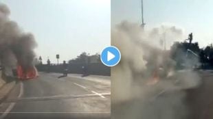 Burning car viral video on twitter