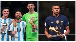 Messi became the first footballer to win two Golden Balls, while Kylian Mbappe won the Golden Boot