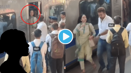 Indian Aunty gets Angry in Mumbai Ac Local in Rush Time Fights With Police Loco Pilot Shifts Her to Personal Cabin