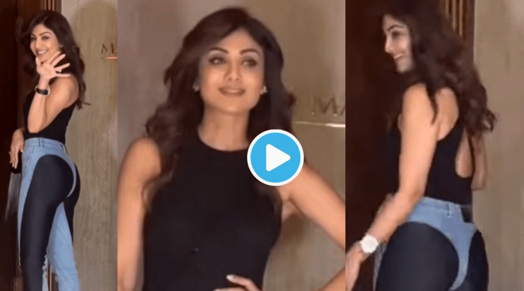 Video Shilpa Shetty Bikini Cut Two Colors Jeans At Manish Malhotra Party People Call Her Urfi Javed