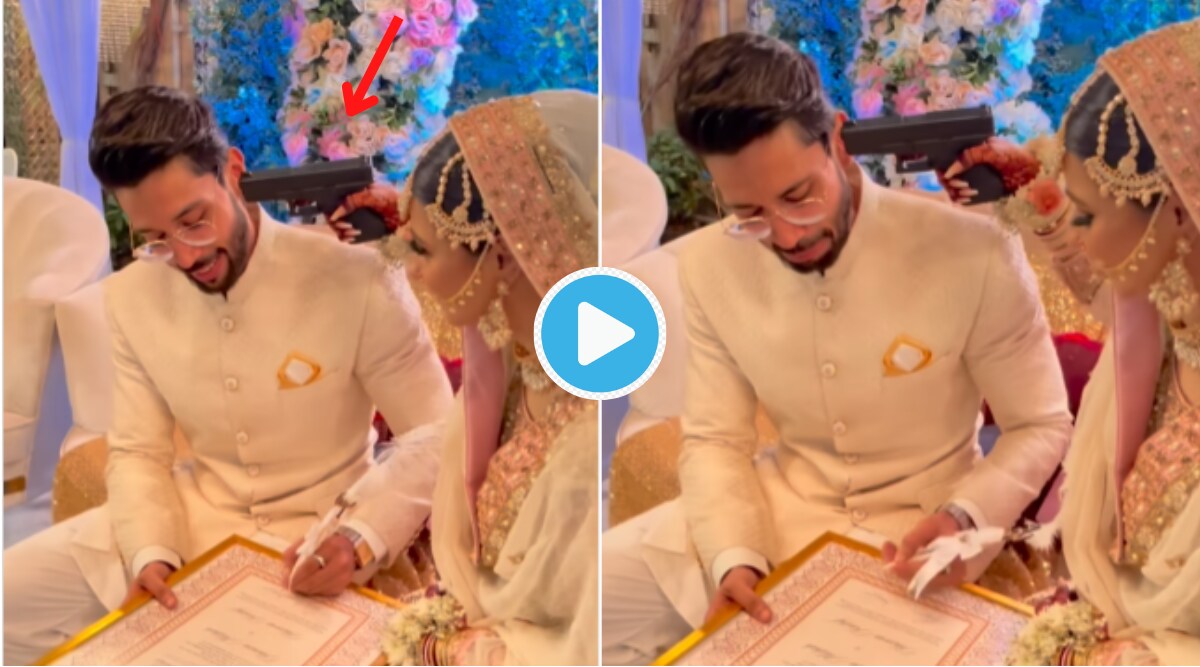 Video Bride Holds Groom at Gun Point Shocking Wedding Video Going Viral Netizens Ask Groom to Run Away