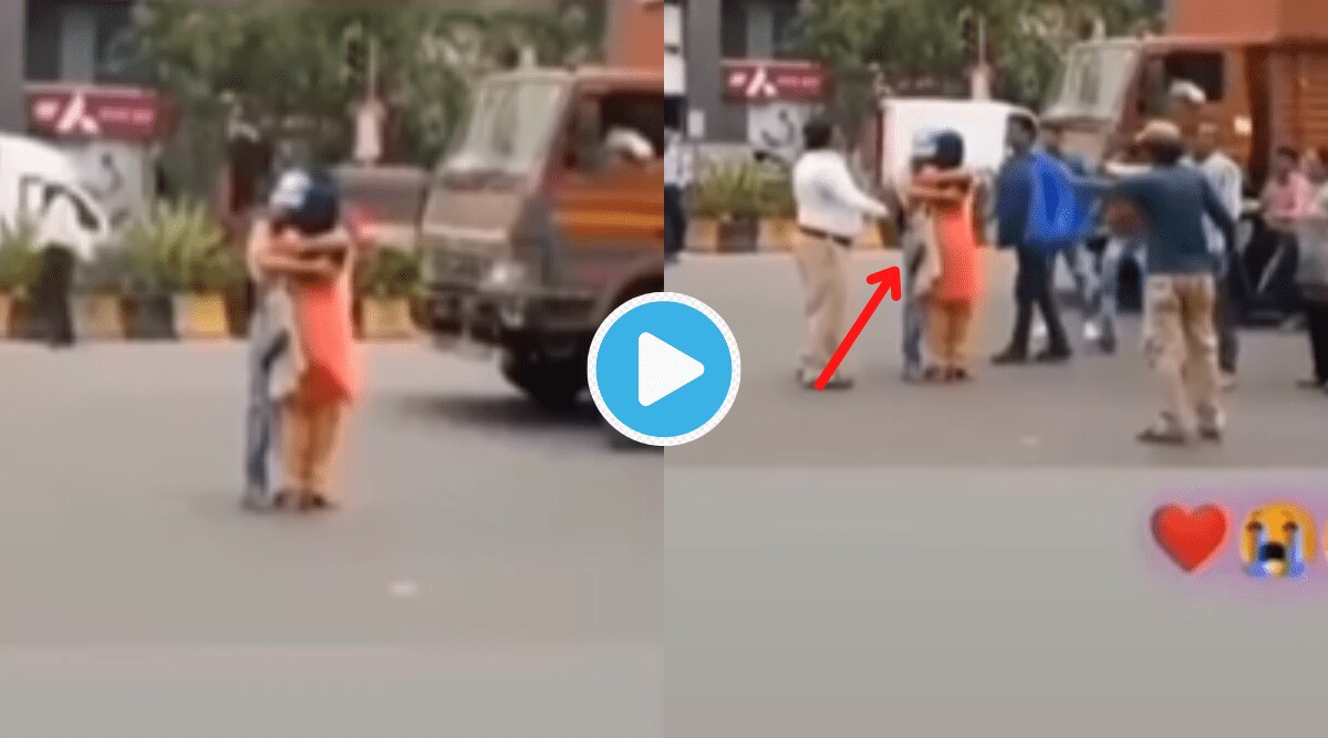 Video Couple gets out Of Control On Road Hugs and Kiss Angry People Starts Shouting Shocking clip went Viral