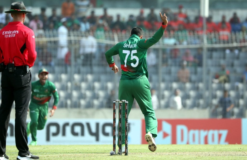 Shakib Al Hasan has surpassed the Pakistani legend by taking five wickets against India