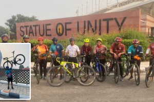 Kalyan Gujarat campaign of cyclists