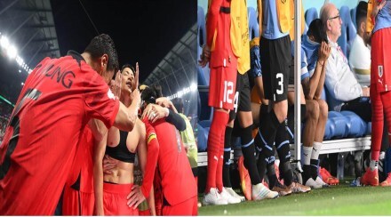 South Korea beat Portugal at a crucial moment in a game of hope and despair, simultaneously knocking Ghana and Uruguay out of the FIFA World Cup