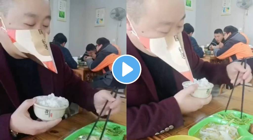Viral video shows Unique Beak Shaped face mask which can be used while eating as well
