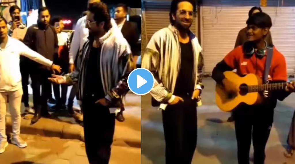 ayushyaman khurrana singing in road street