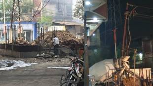 unauthorized construction in road at pimpalgaon near bhiwandi political pressure hinders the authorities taking action