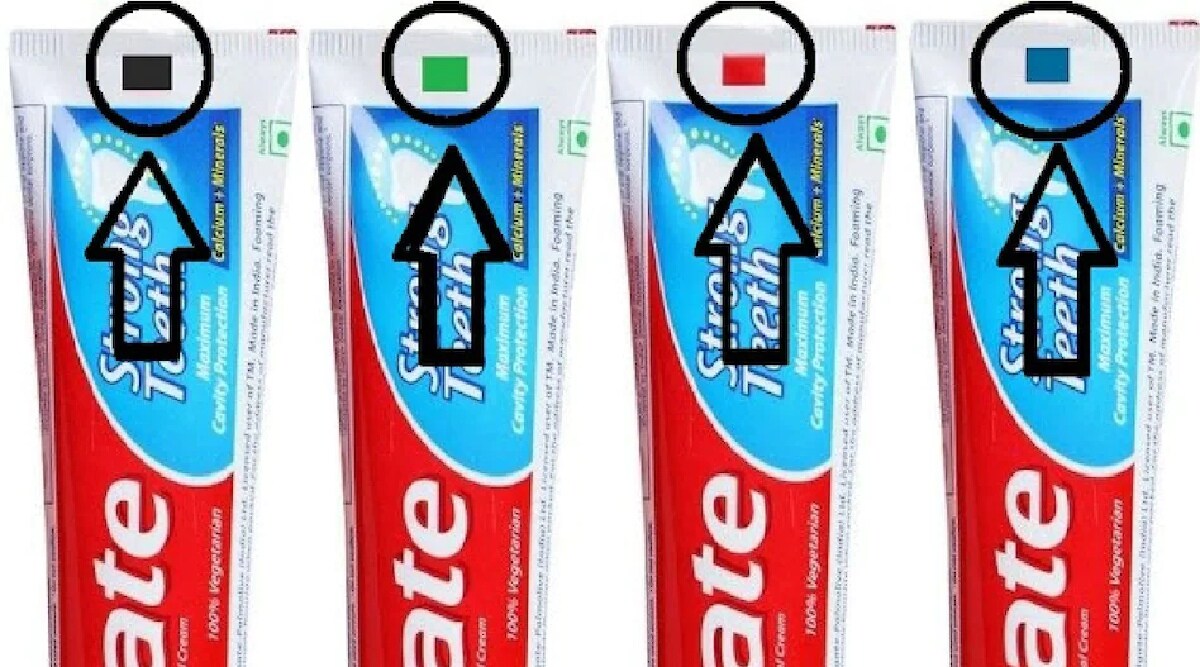 meaning od colors behind the toothpaste