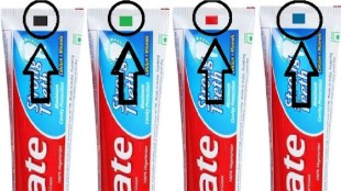 meaning od colors behind the toothpaste