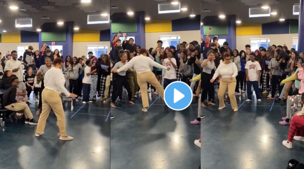 Teacher crazy dance viral video on twitter