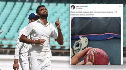 Jaydev Unadkat's redball tweet