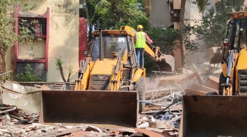 Encroachment Department action on Ganspel Ashram and Church at Seawood in Navi Mumbai