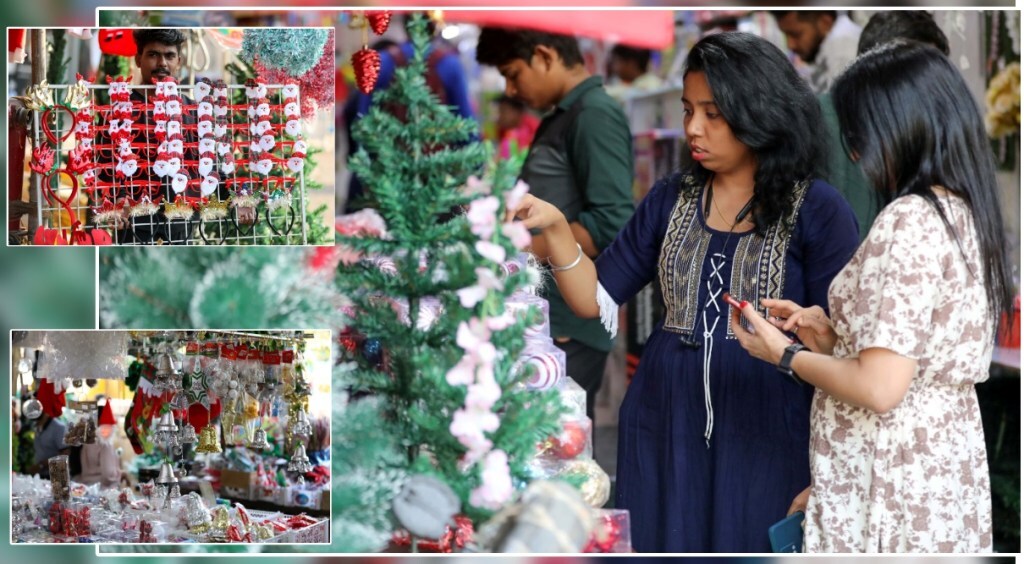 Around Christmas in Vashi Bazaar