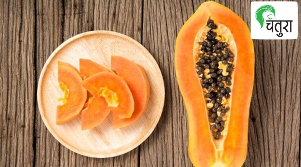 Papaya fruit for regularity of menstruation