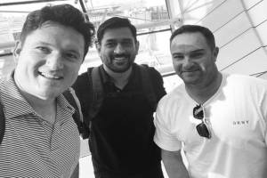 Graeme Smith posted on social media sharing a photo with MS Dhoni he reached Mumbai