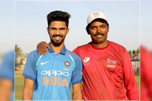 Rituraj Gaikwad and his coach Mohan Jadhav
