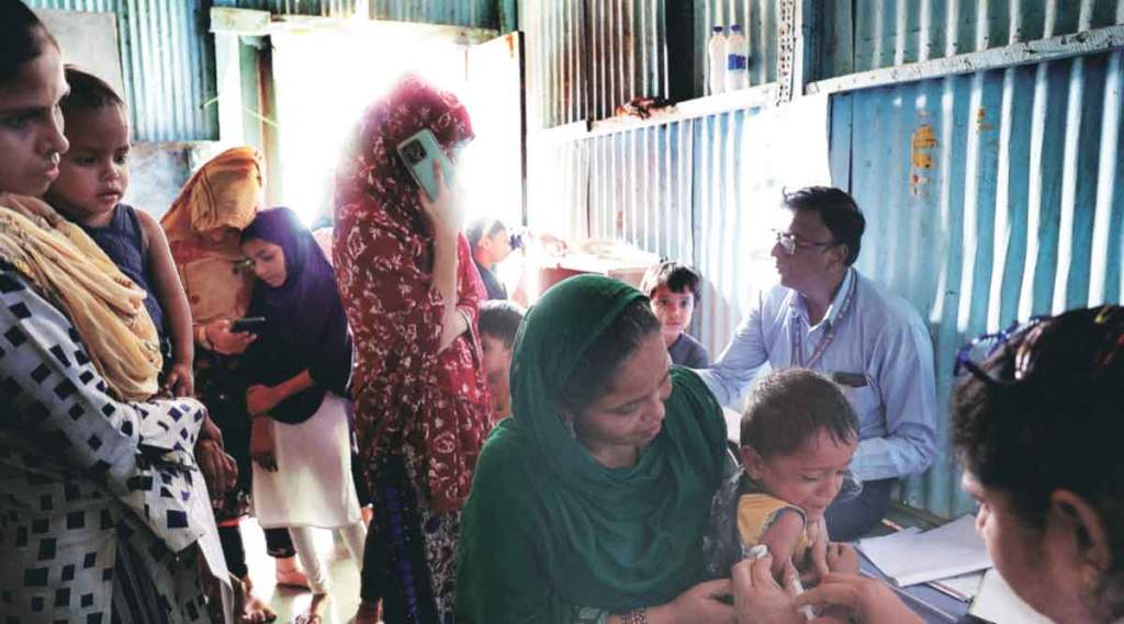 Isolation wards for measles