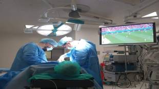 A fan was watching a FIFA World Cup 2022 match while his operation was underway