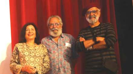 महाअंतिम फेरीचे परीक्षक अभिनेत्री वंदना गुप्ते, लेखक-दिग्दर्शक विजय केंकरे, नेपथ्यकार प्रदीप मुळय़े.