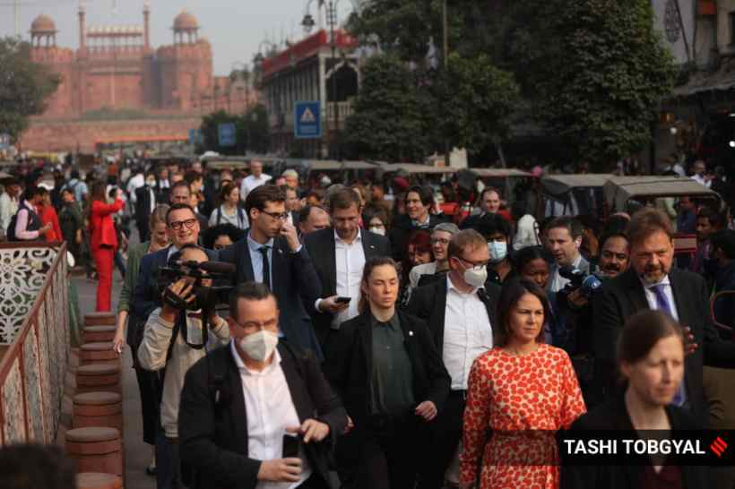 अॅनालेना बिअरबॉक यांचा पहिलाच भारत दौऱ्याचा आज दुसरा दिवस असून सोमवारी त्यांनी जुन्या दिल्लील विविध ठिकाणी भेट दिली.