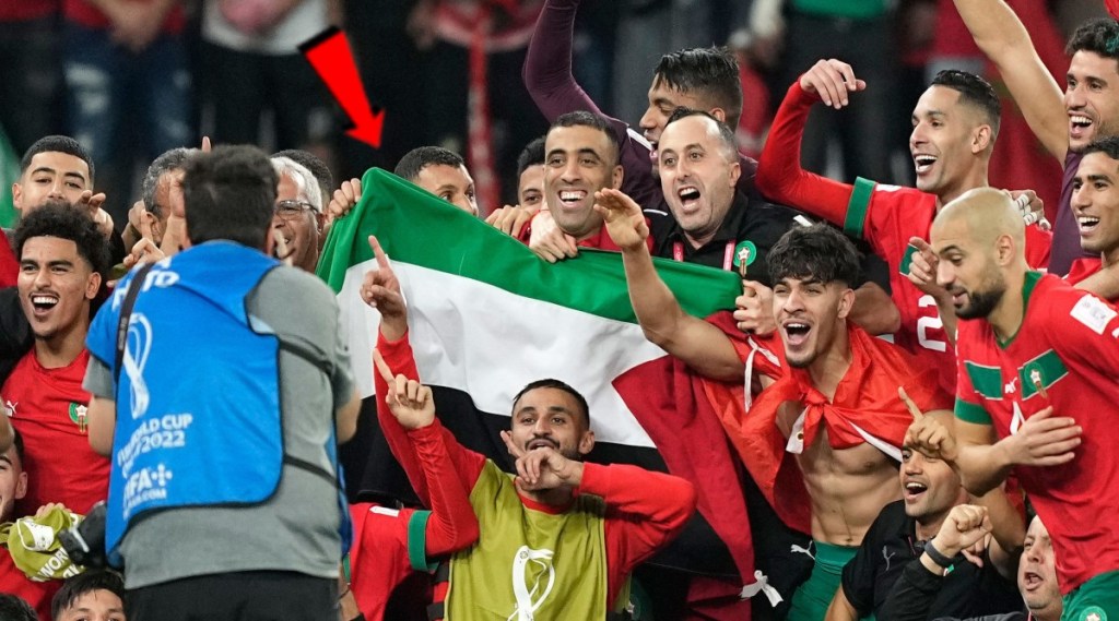 palestine flag world cup morocco