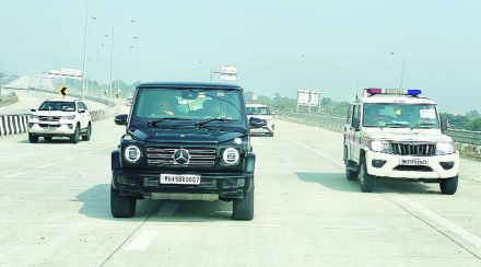 Chief Minister Eknath Shinde and Deputy Chief Minister Devendra Fadnavis inspected Samriddhi Highway