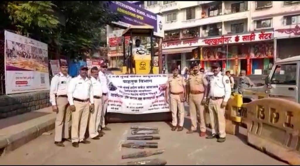 traffic police destroyed silencer