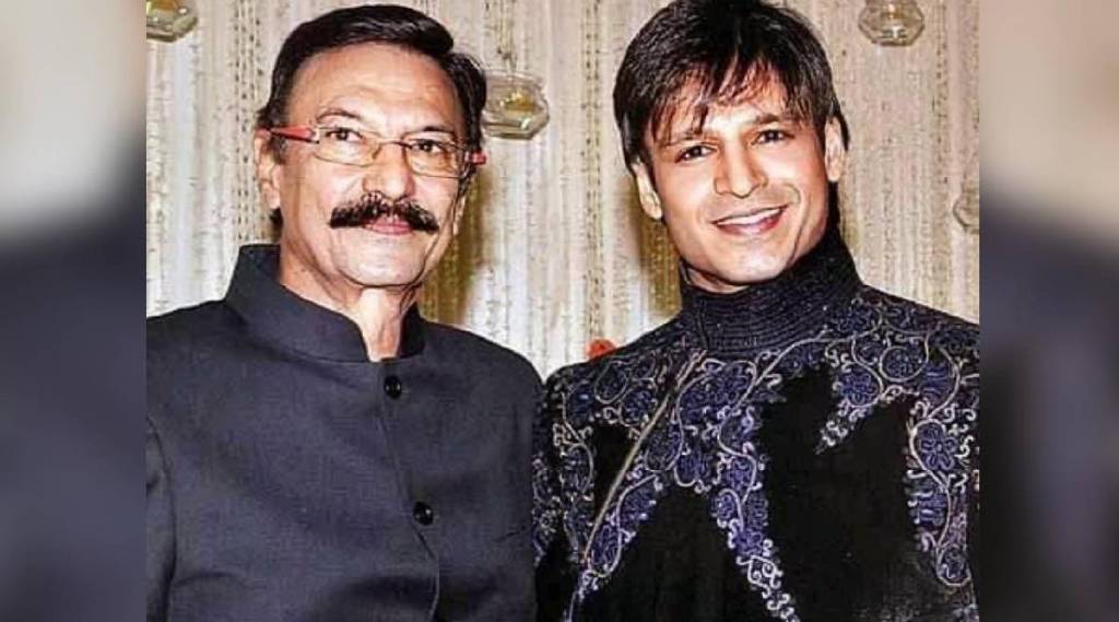 vivek oberoi with his father