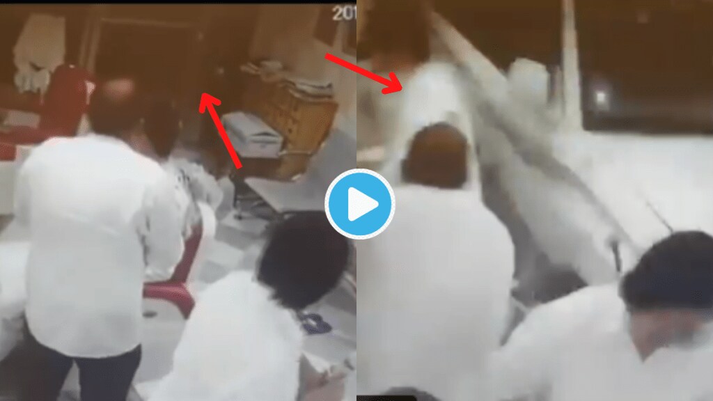 Video Fast speed Car Enters Saloon Man Accident By seconds Shocking Viral Clip Will Terrify You