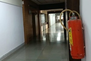 Fire cylinders at Nandurbar Collectorate awaiting refilling