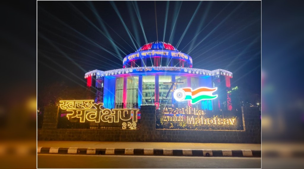 Illumination at Navi Mumbai Municipal Headquarters on the occasion of New Year and Anniversary