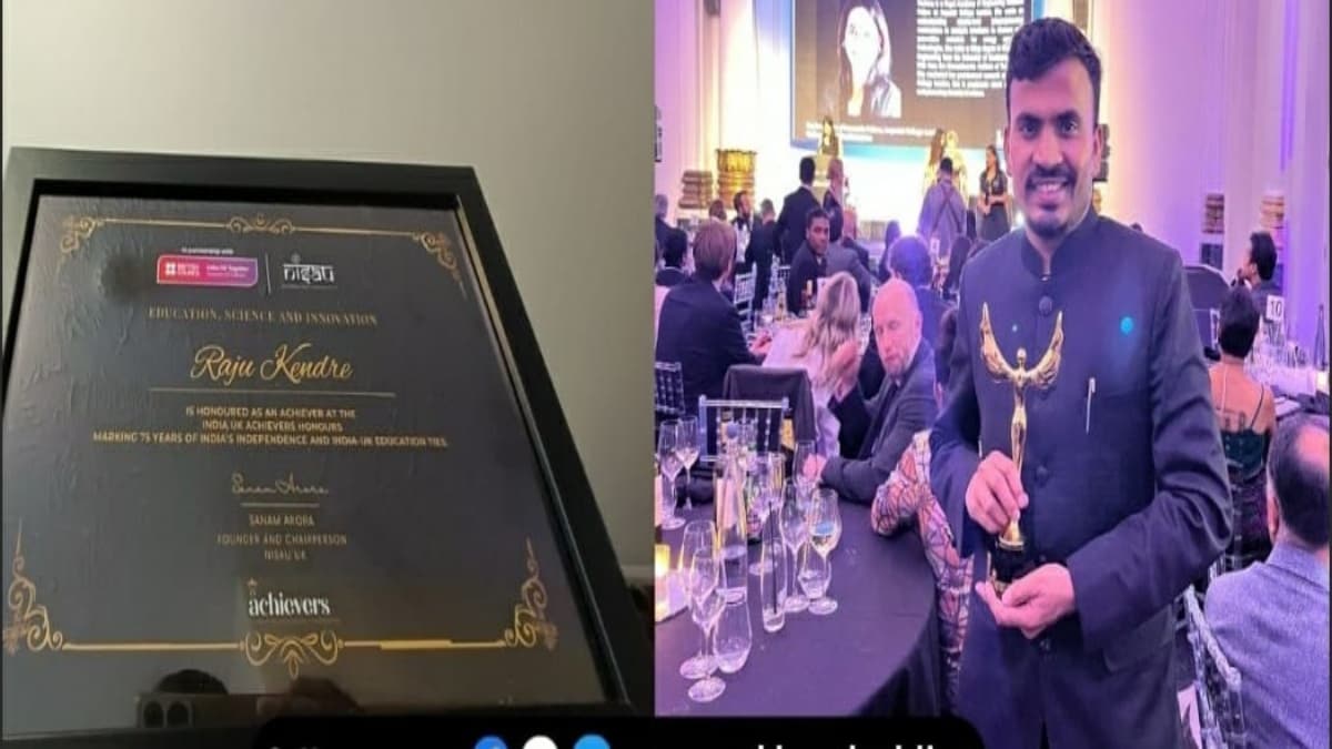Raju Kendra was honored with an award given by the British Council in London