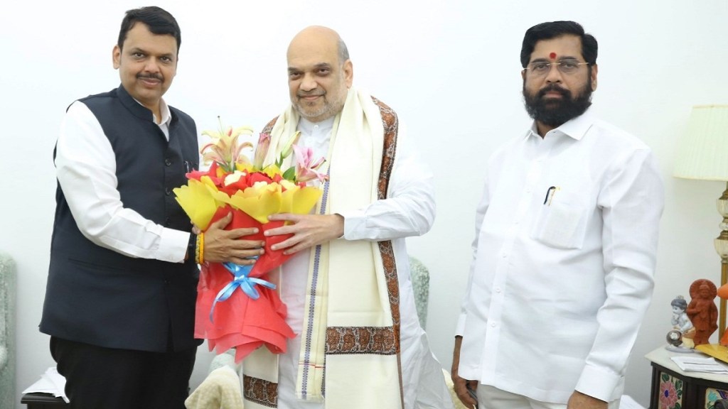 Eknath Shinde Devendra Fadnavis and Amit Shah