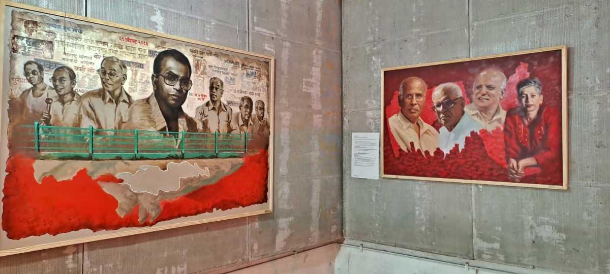 ज्येष्ठ लेखक राजन गवस यांच्या हस्ते या प्रदर्शनाचं उद्घाटन झालं.