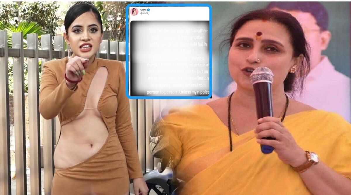 Urfi Javed Slams Chitra Wagh Abusive Tweet Says You Can not Send Me To Jail Unless My Nipples Vagina Is Showing