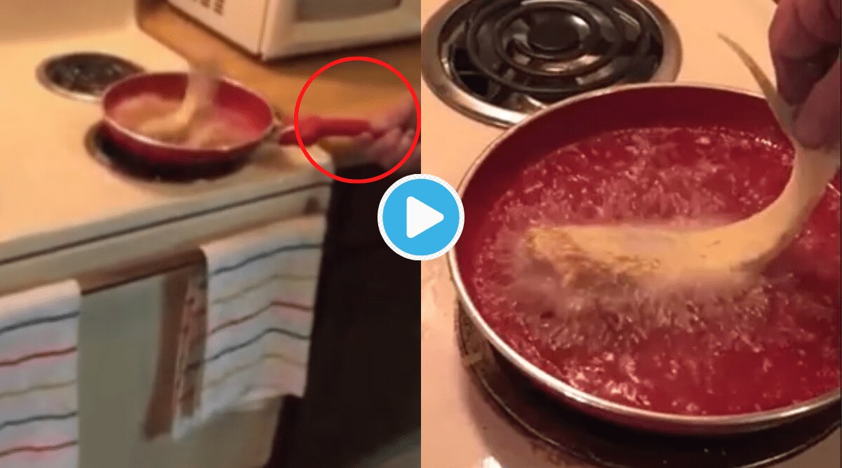 Viral Video Fish Became Alive In Hot Oil of Frying Pan Splash Oil all Over Chefs Hand Shocking Incident
