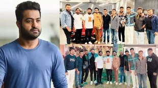 Team India meets Jr. NTR Before the first ODI the Indian cricketers met Jr. NTR and the RRR team and congratulated RRR on his global success