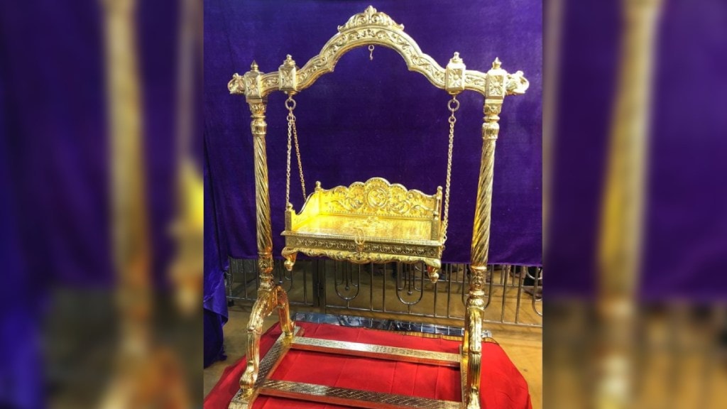 Golden Cradle for Dagdusheth Halwai Ganesha