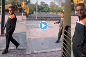 father drops son at railway station