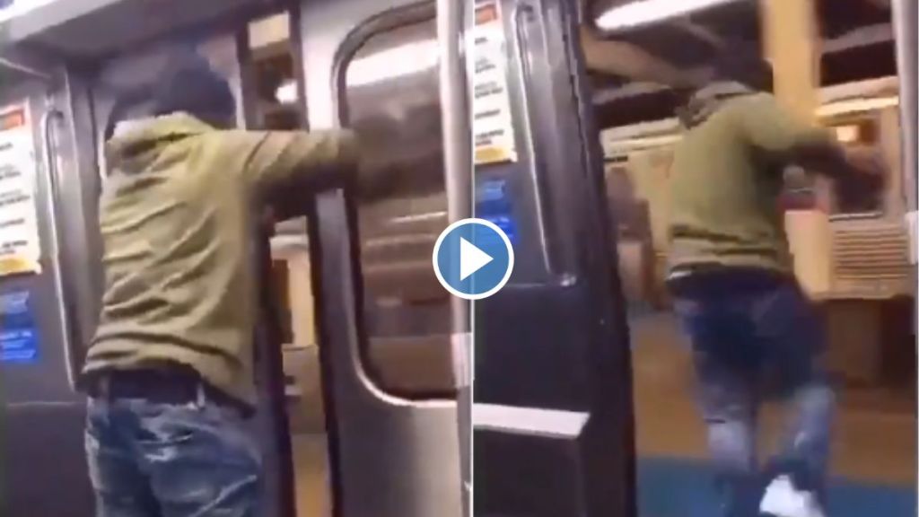 Man jump from metro video