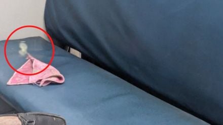 condom was found on the local train seat