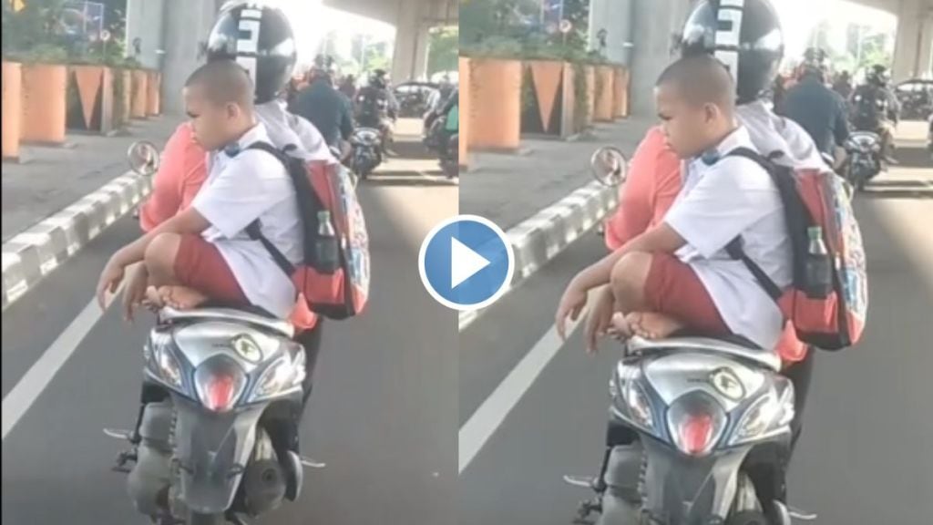 Viral Video of Student on scooty